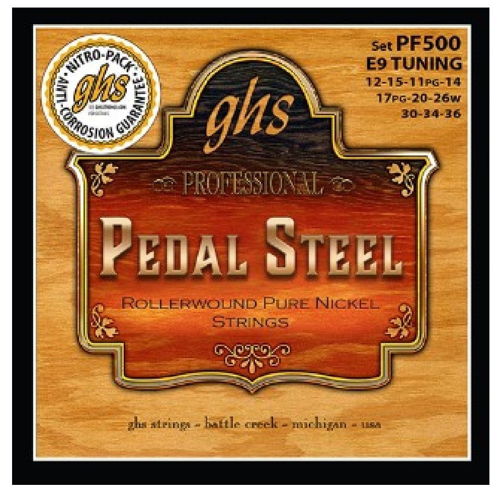 GHS PF500 Semi Flat E9th Pedal Steel Bass Guitar Strings