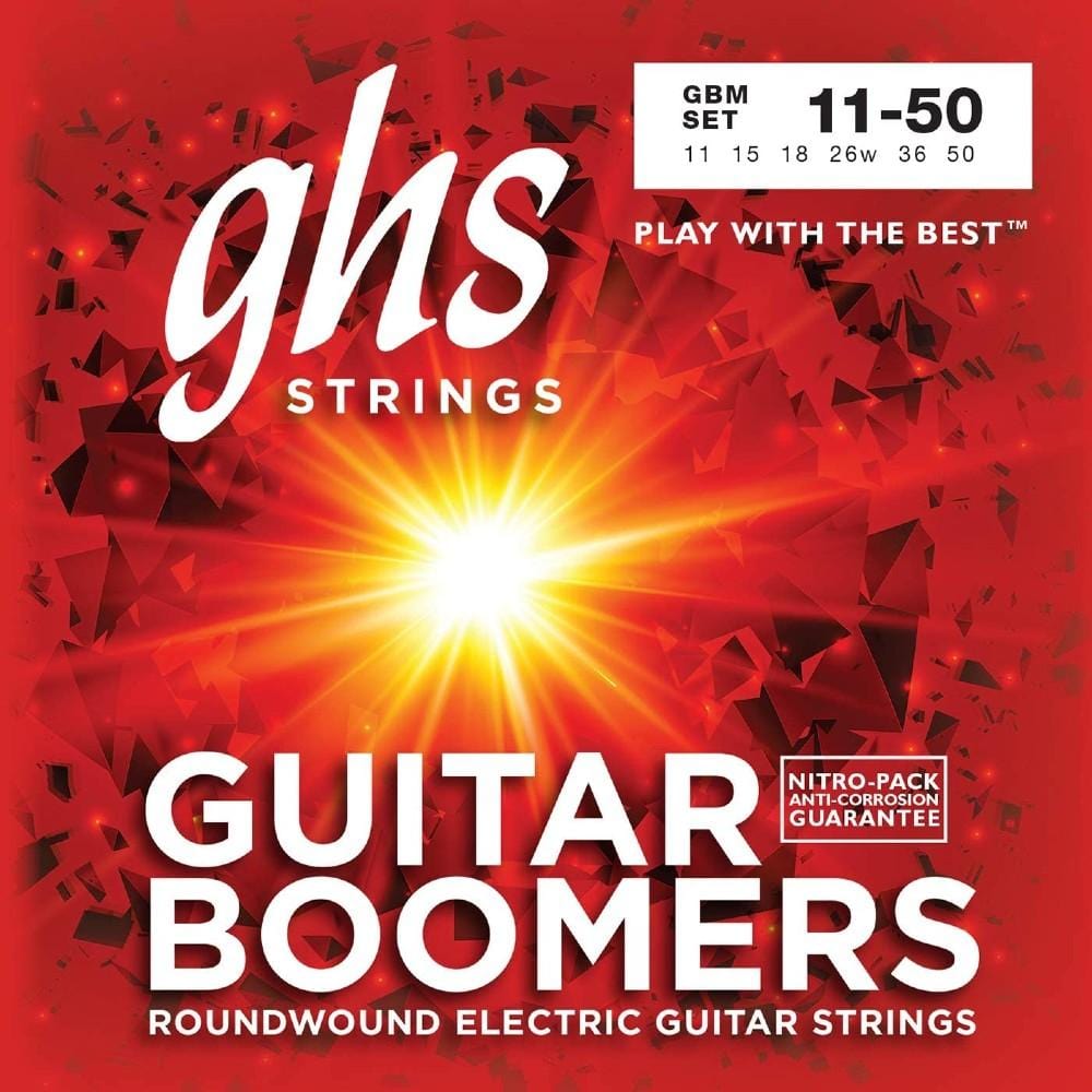 GHS Strings GBM Boomers Nickel Plated Electric Guitar Strings Medium - 0.11-.050