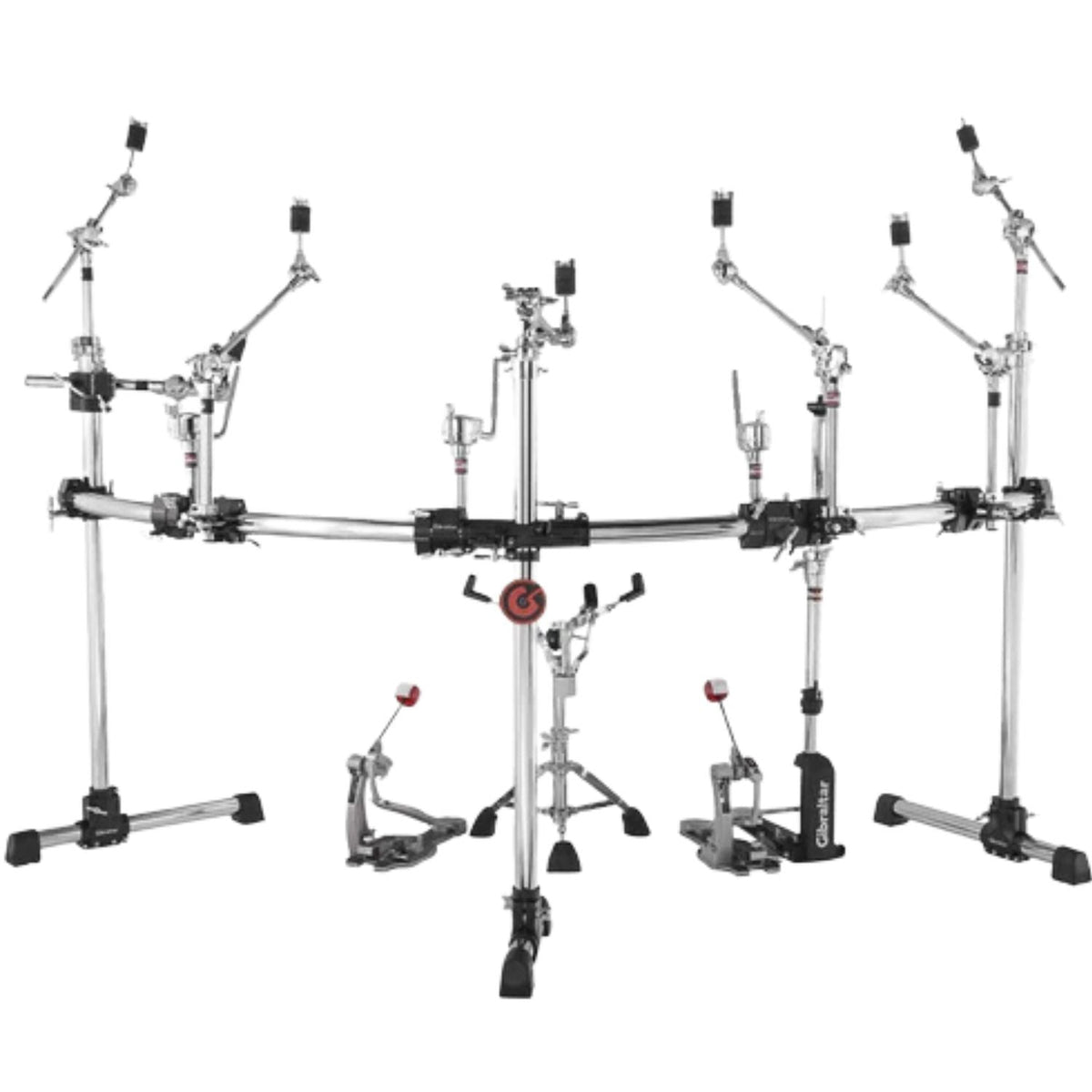 Gibraltar GRS-850DBL Double Bass Drum Rack Pack with Black Clamps