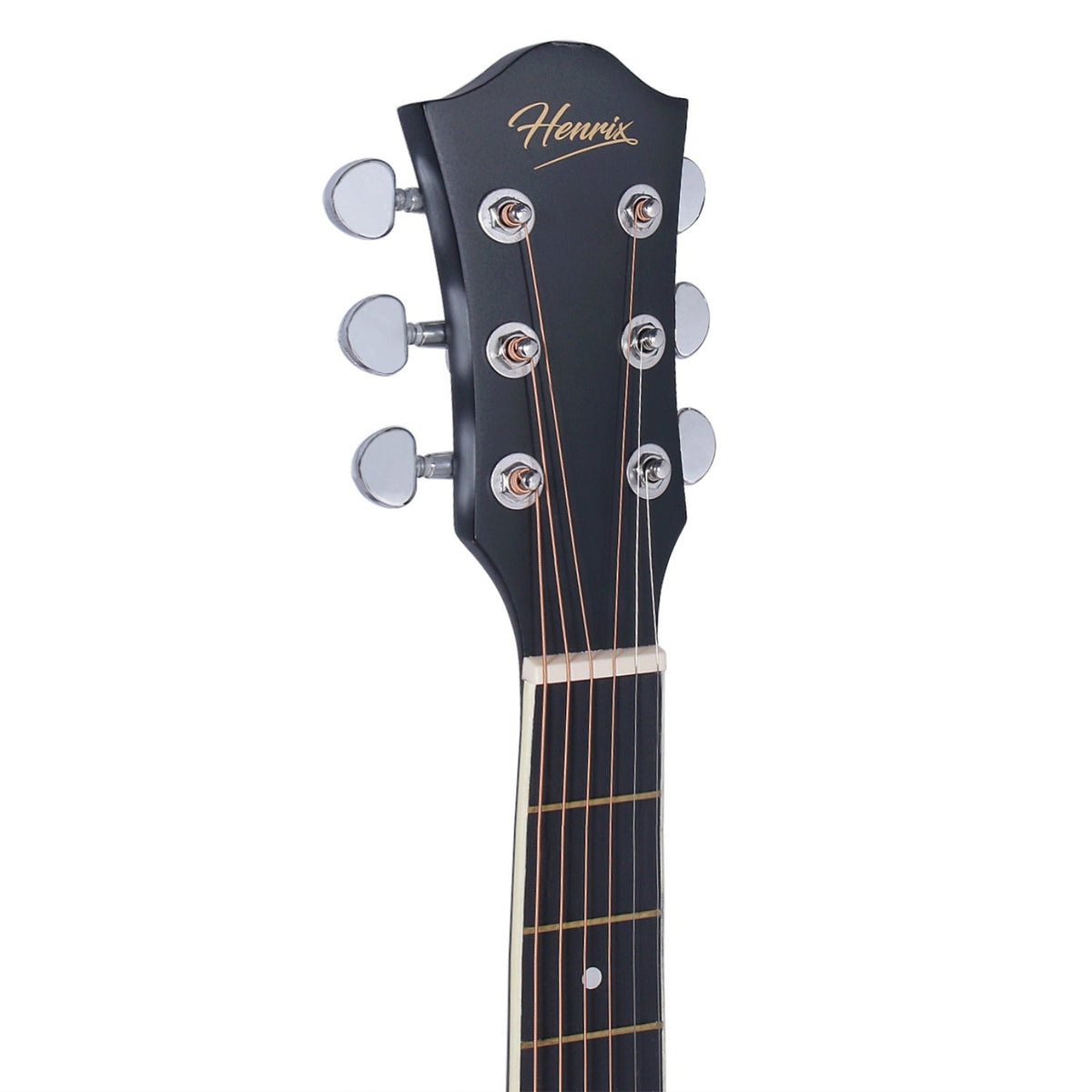Henrix PRO 40C 40-Inch Cutaway Acoustic Guitar with Dual Action Truss Rod, Gigbag, Picks, String Set, Strap, Cloth & Ebook - Open Box