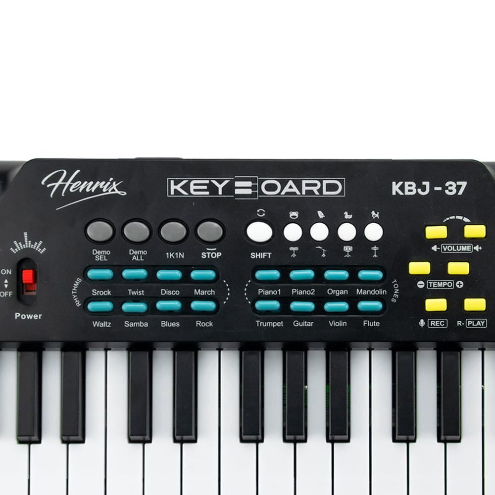 Henrix KBJ-37 37 Key Junior Keyboard with Microphone - Open Box