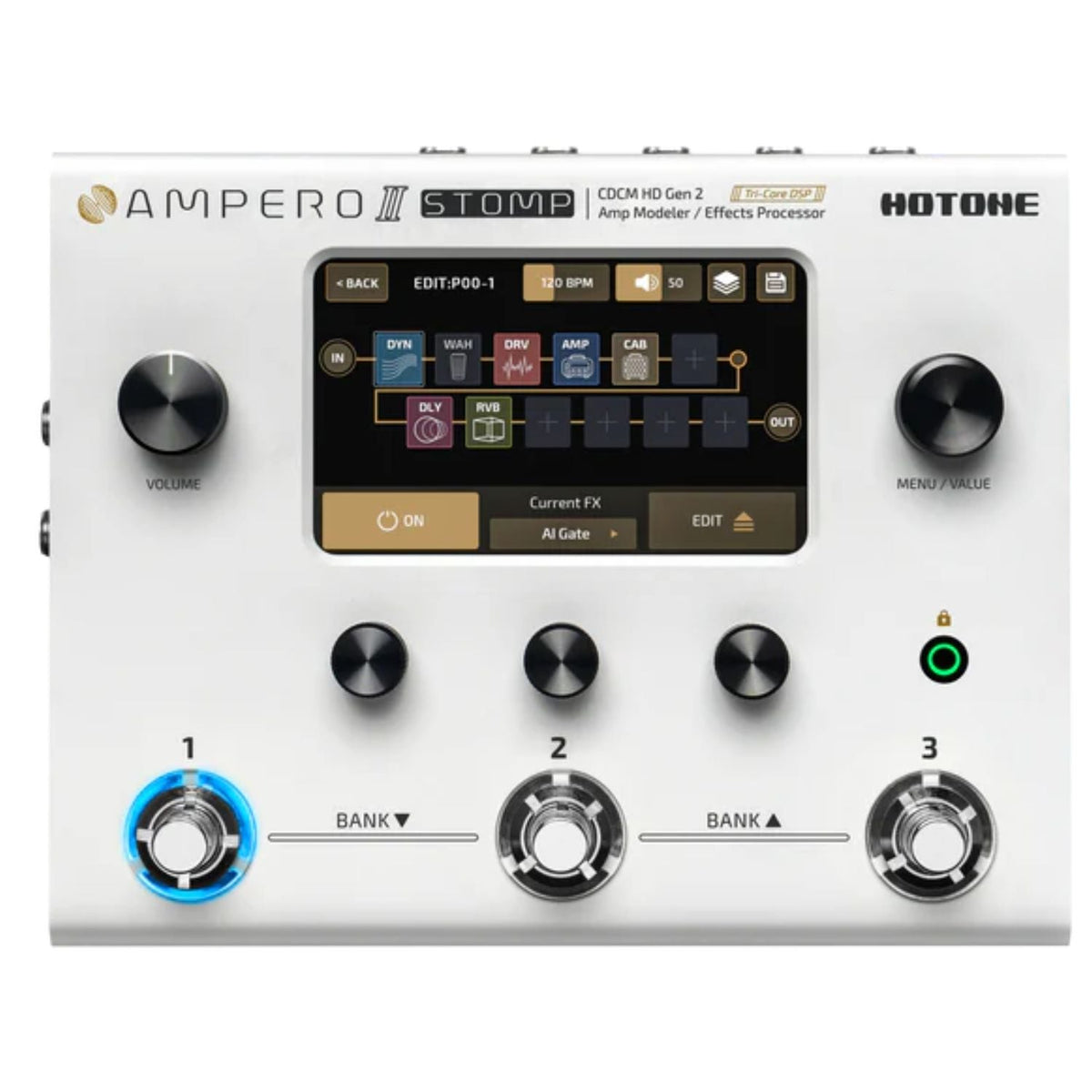 Hotone Ampero II Stomp 2-Generation Amp Modeler & Guitar Processor