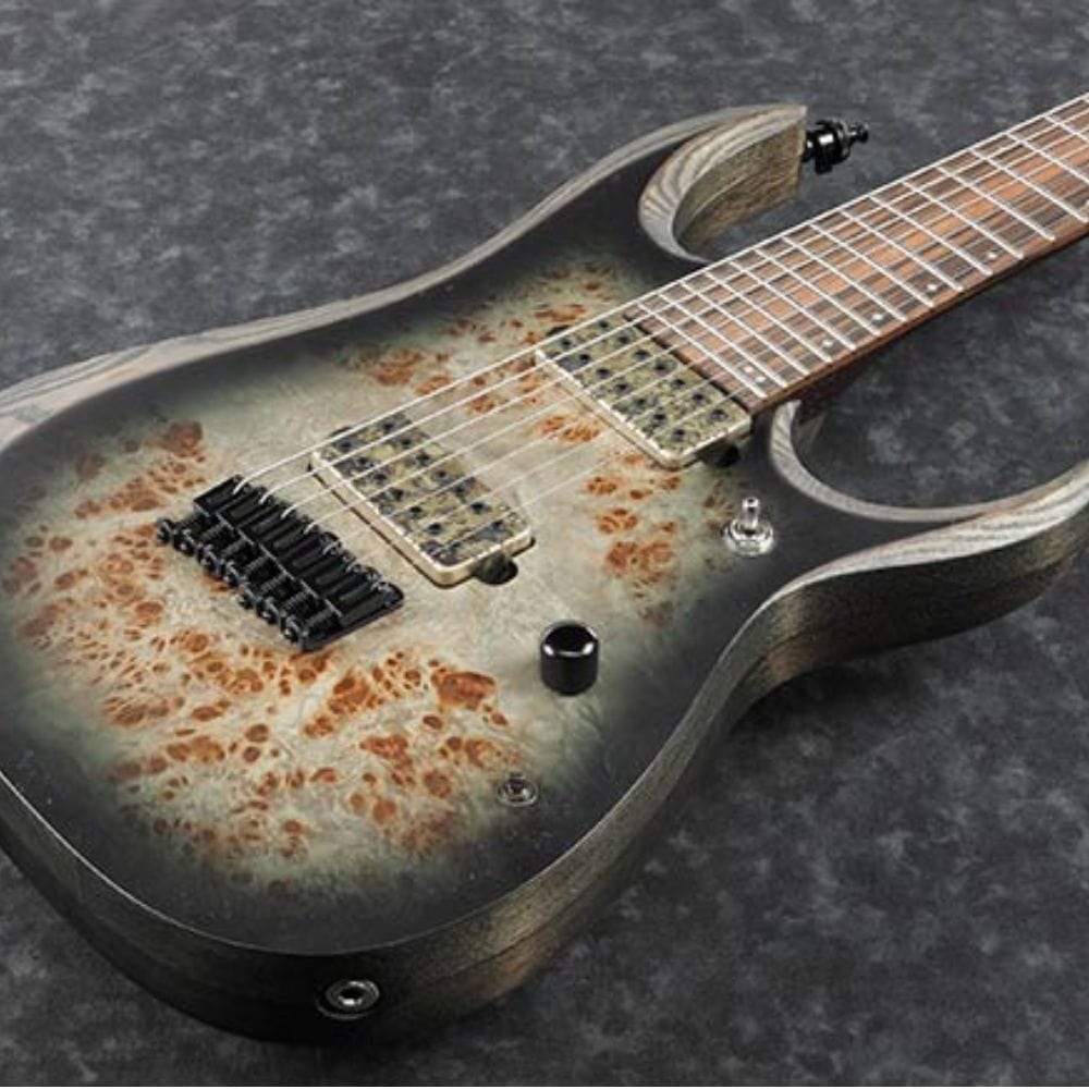 Ibanez RGD71ALPA-CKF RGD Series 7 String Electric Guitar -Charcoal Burst Black Stained Flat