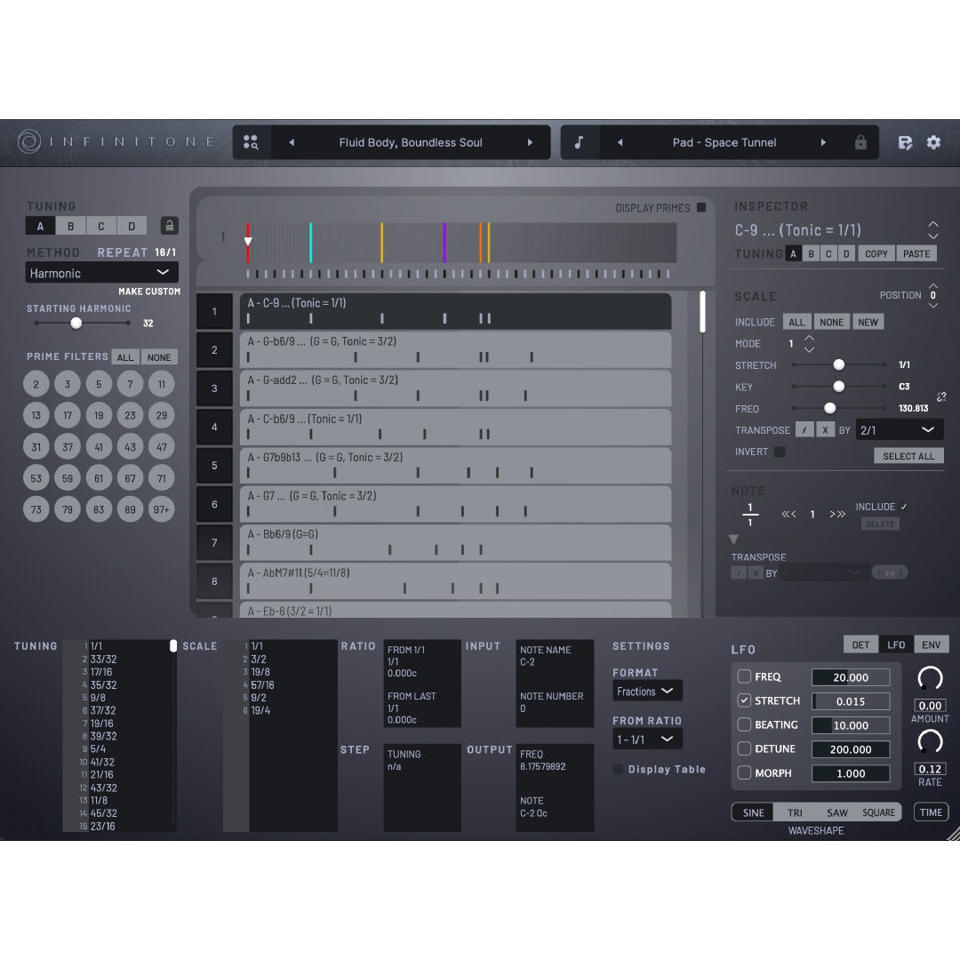 Infinitone 2 Dynamic Micro Tuning Instrument – Professional Audio Software & Plugin