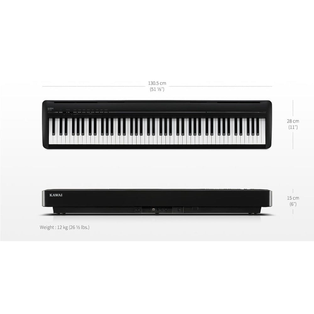Kawai ES120 88-Key Portable Digital Piano with Speaker - Black