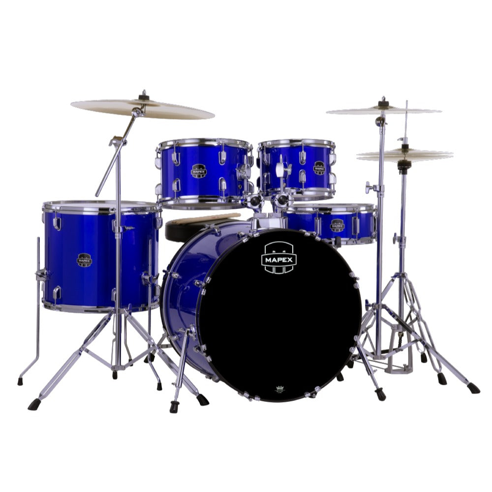 Mapex Comet 5 Piece Hybrid Acoustic Drum Set with Hardware Throne & Cymbals