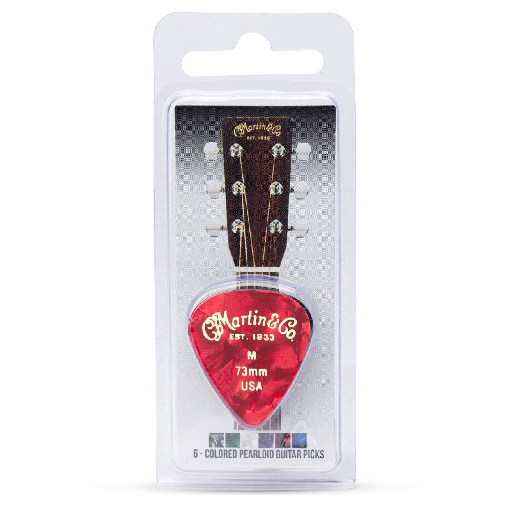 Martin Medium Multi Color Pearloid Pick Pack