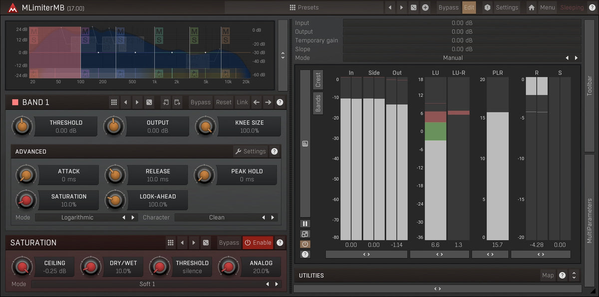 MELDA MLimiterMB Limiter – Professional Audio Software & Plugin