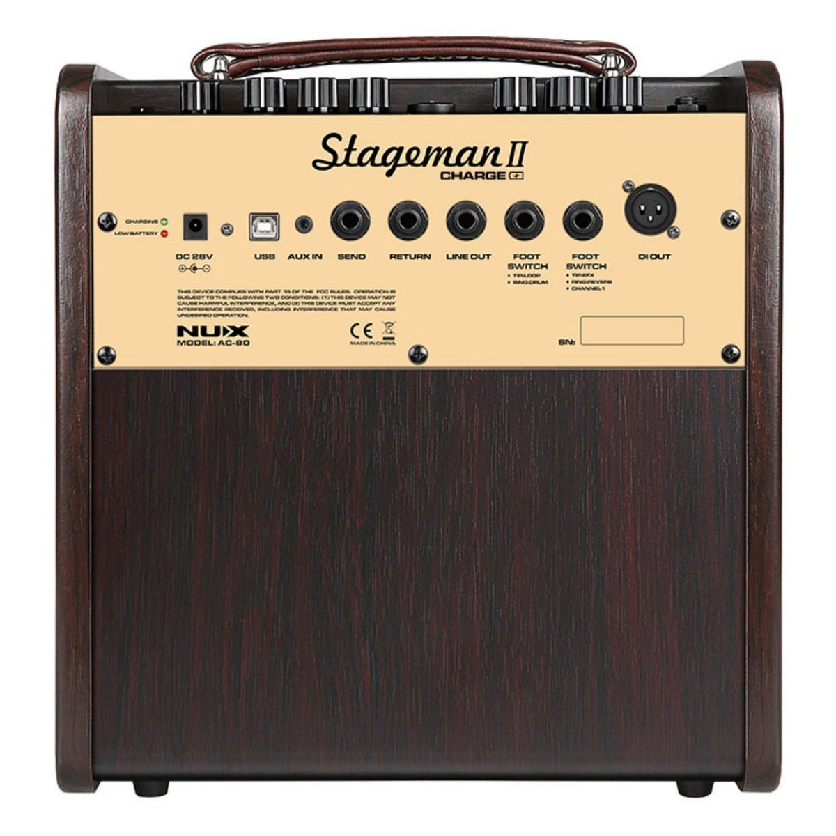 Nux AC-80 Stageman II Battery Powered Acoustic Combo Guitar Amplifiers