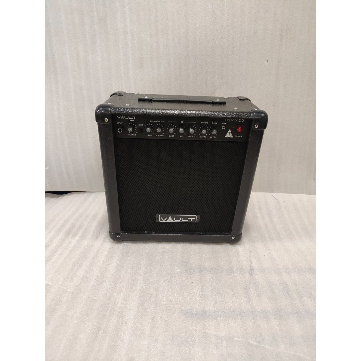 Vault Frenzy 20 Watt Combo Guitar Amplifier with Analog Distortion, Reverb & Delay All Playable Together - Open Box A Stock
