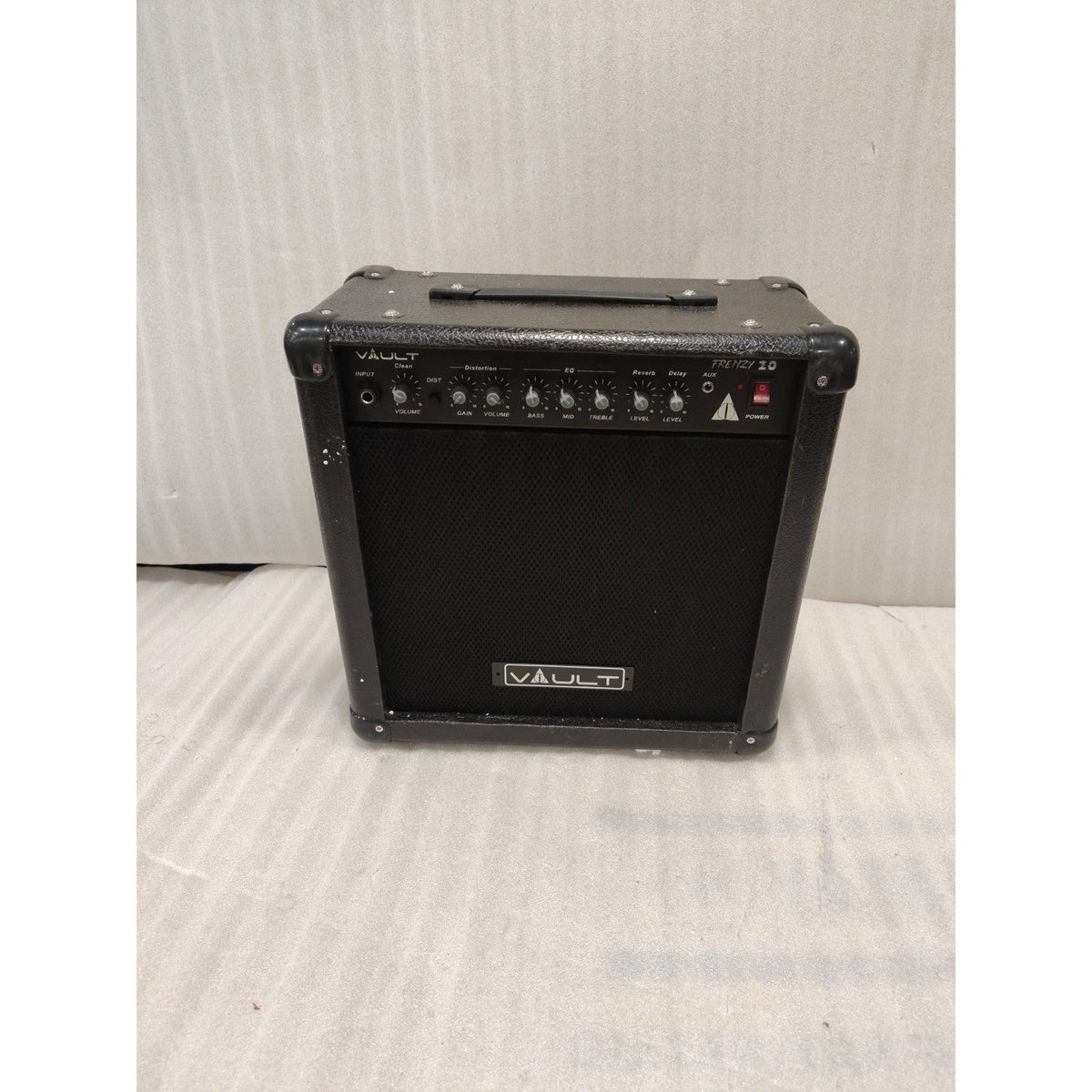 Vault Frenzy 20 Watt Combo Guitar Amplifier with Analog Distortion, Reverb & Delay All Playable Together - Open Box A Stock