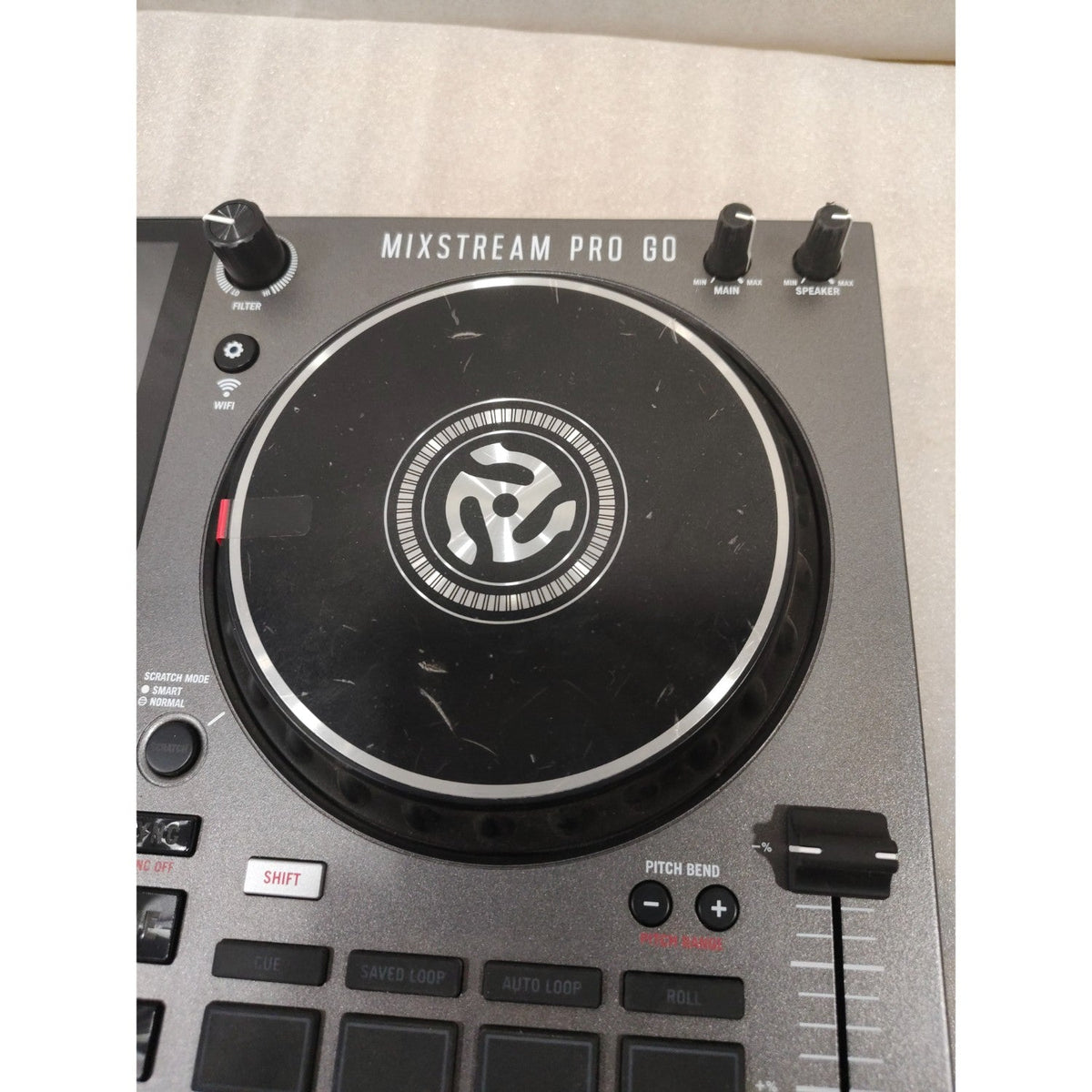 Numark Mixstream Pro Go Battery-Powered Standalone Streaming DJ Controller - Open Box