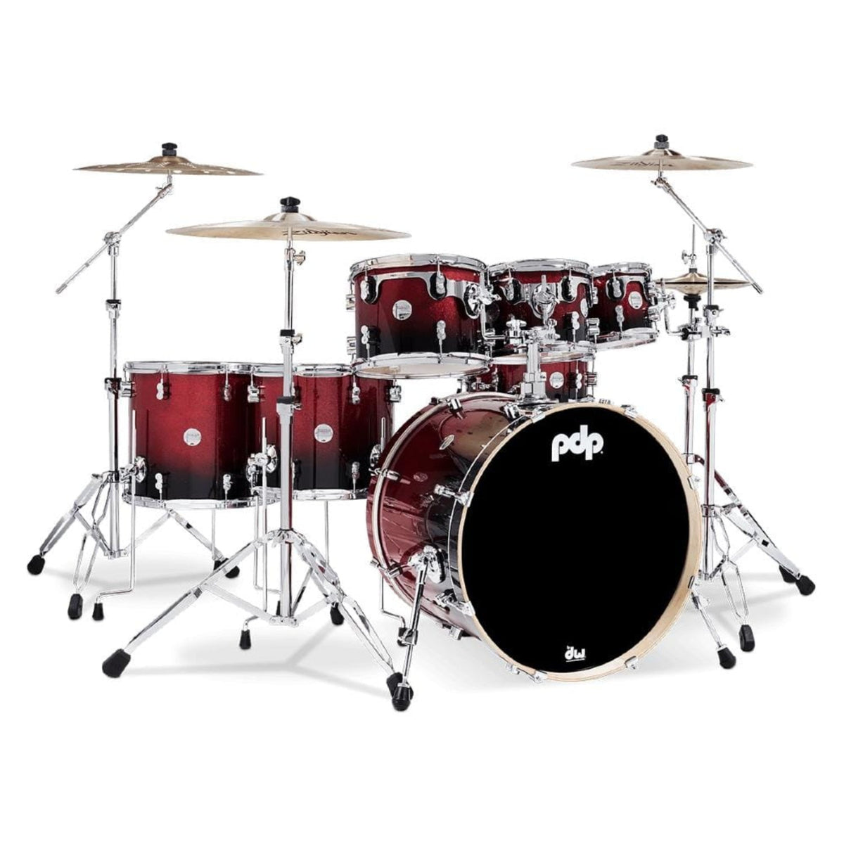 Pacific Drums And Percussion PDCM2217 7 Piece Concept Maple Acoustic Drumkit