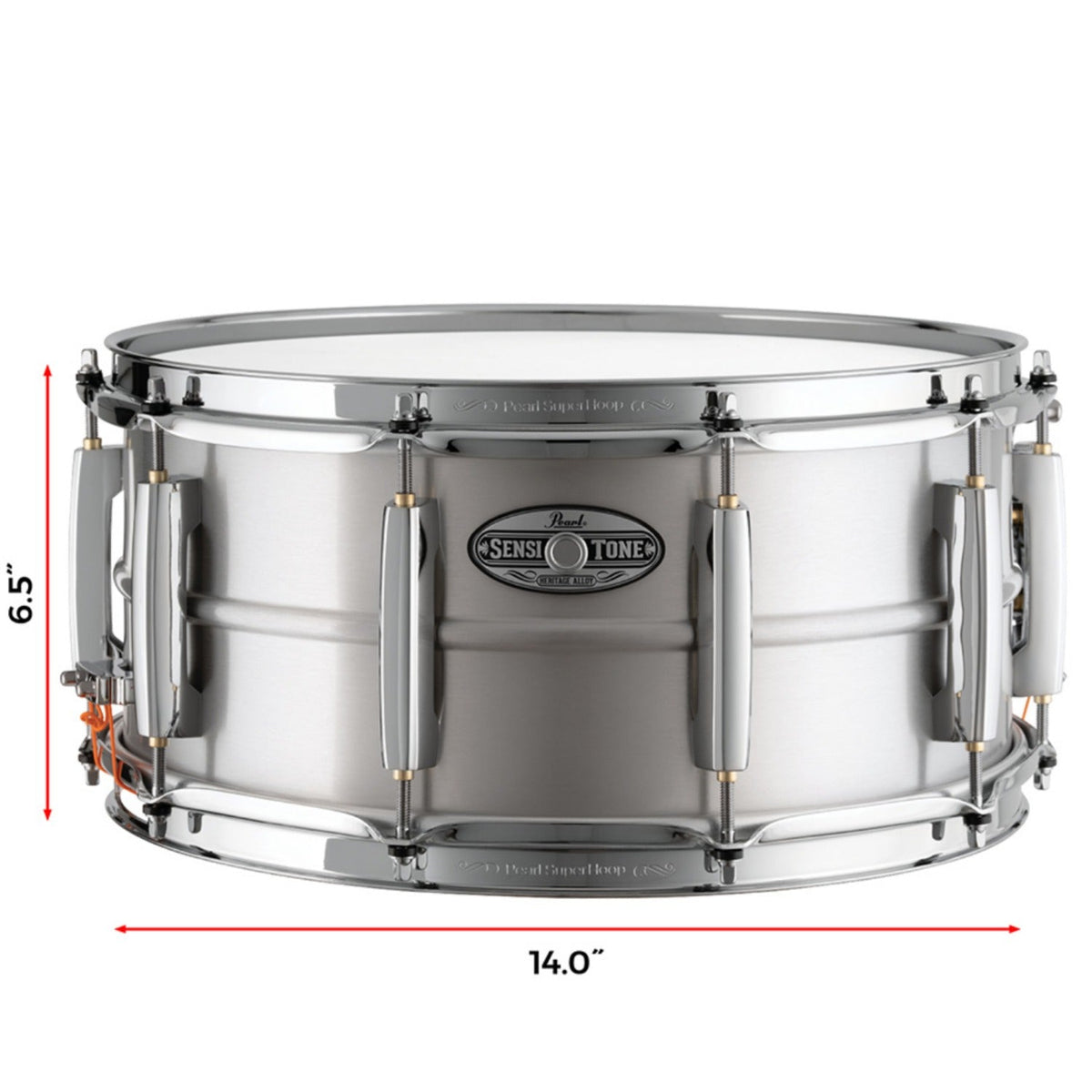 Pearl Sensitone Heritage Alloy Aluminum Snare Drum
