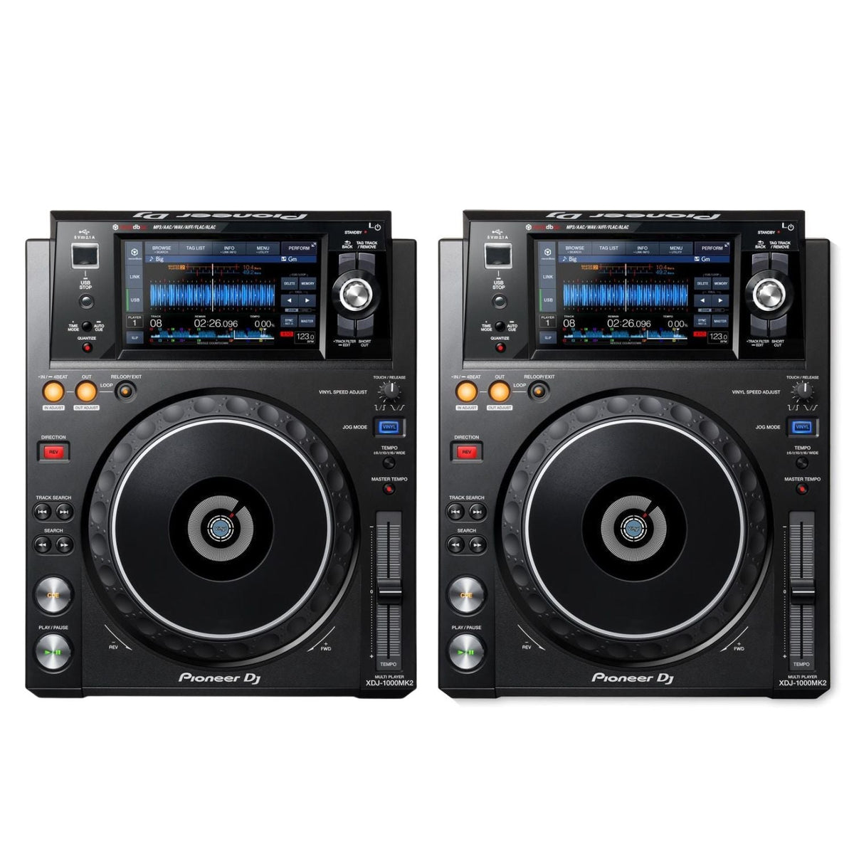 Pioneer XDJ-1000 MK2 High Performance Multi-Player DJ Controller Interface