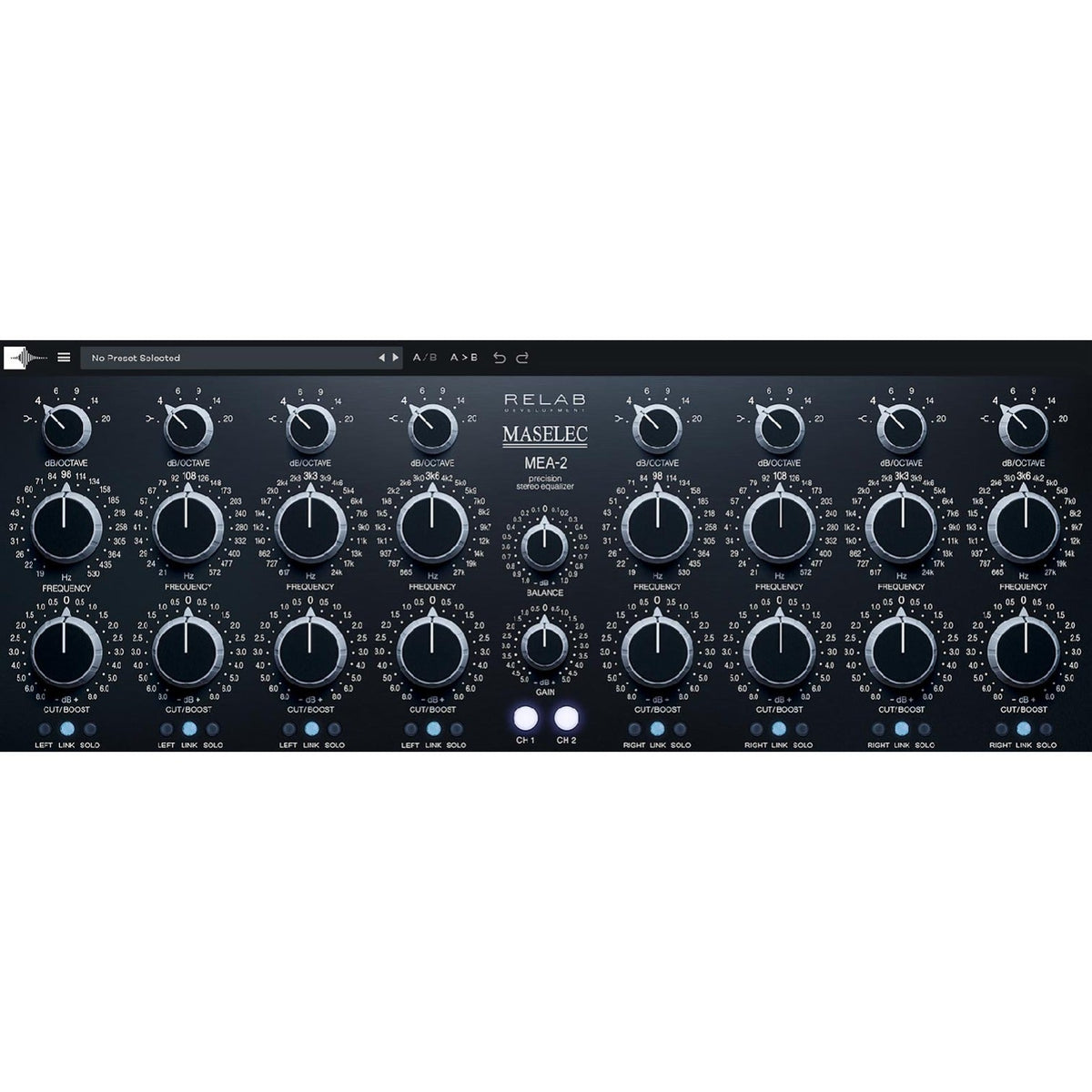 Relab Maselec MEA-2 Precision Stereo EQ – Professional Audio Software & Plugin