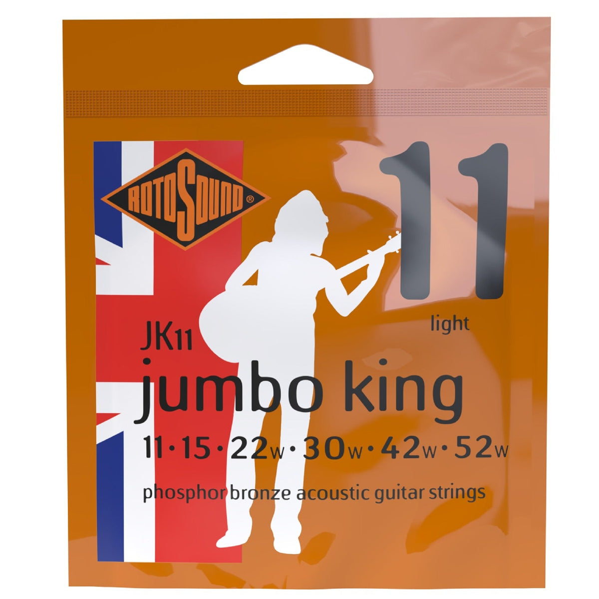 Rotosound Jumbo King JK11 Phosphor Bronze Acoustic Strings - 11-52