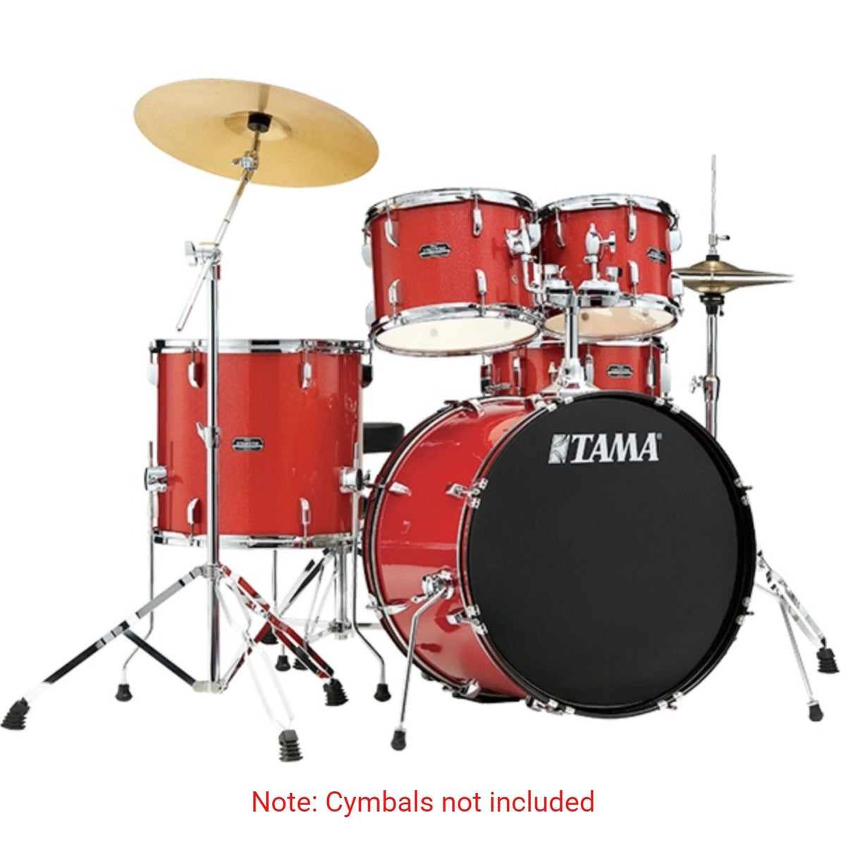 Tama ST52H5 Stagestar 5 Piece Acoustic Drum Kit with Hardware, Throne
