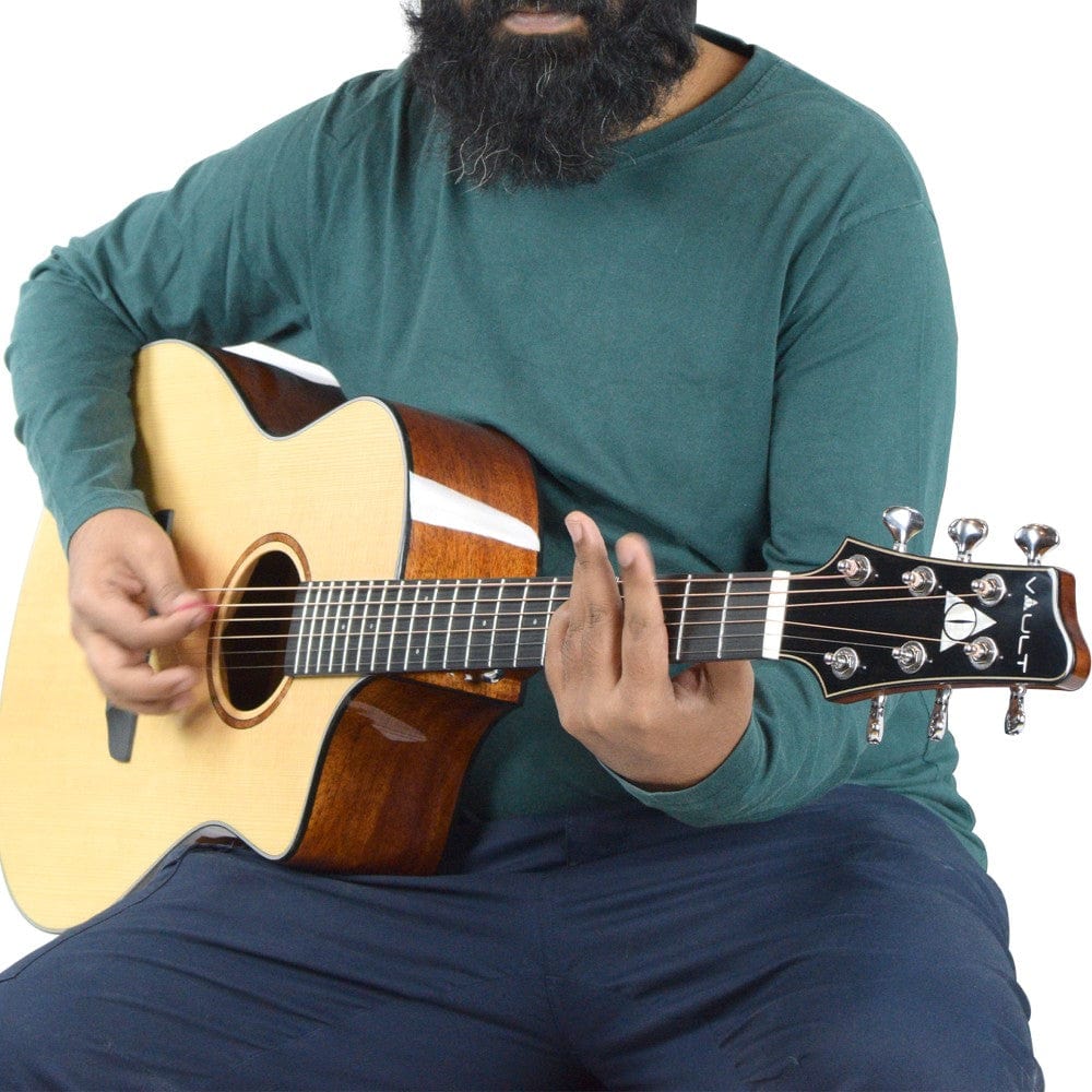 Vault Artisan Premium Acoustic Guitar with Solid Spruce Top and Solid Mahogany Back and Sides - Open Box