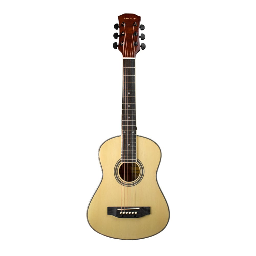 Vault Junior 30 Inch Acoustic Guitar for Kids with Truss Rod, Gig-Bag, Strings, Straps, Picks, String Winder, Polishing Cloth & E-Book - Natural Gloss - Open Box