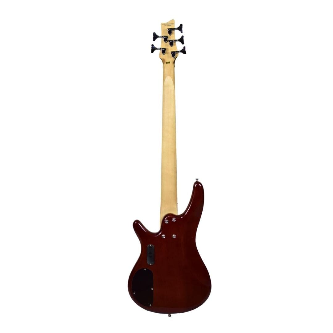 Vault Performer Pro RB5 Five String Electric Bass Guitar - High Gloss Solid Mahogany - Open Box