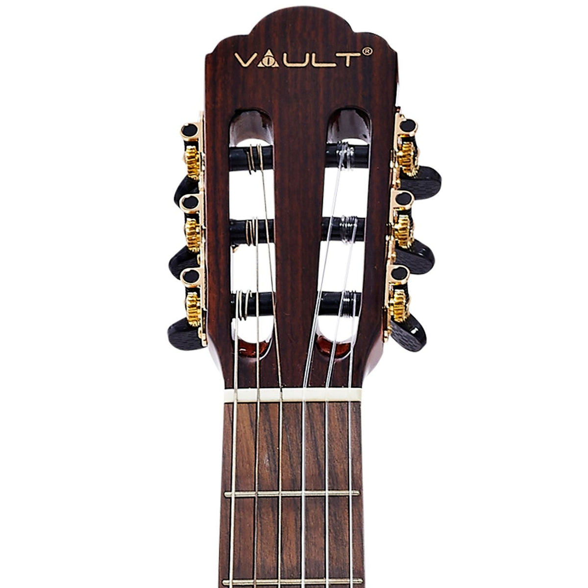 Vault Performer Pro Premium Classical Guitar with All Solid wood and Transacoustic EQ with Delay, Reverb, Chorus onboard effects and 25mm Paded Gigbag
