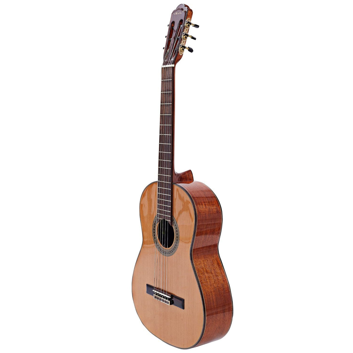 Vault Performer Pro Premium Classical Guitar with All Solid wood and Transacoustic EQ with Delay, Reverb, Chorus onboard effects and 25mm Paded Gigbag