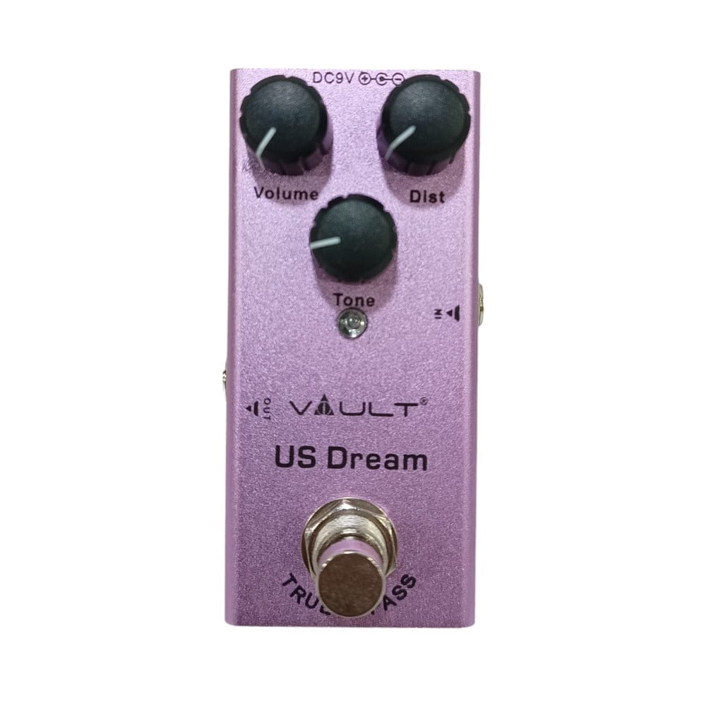 Vault US DREAM Analog Distortion Effects Pedal With all Metal Body, Small Footprint & 3 Year Warranty - Open Box