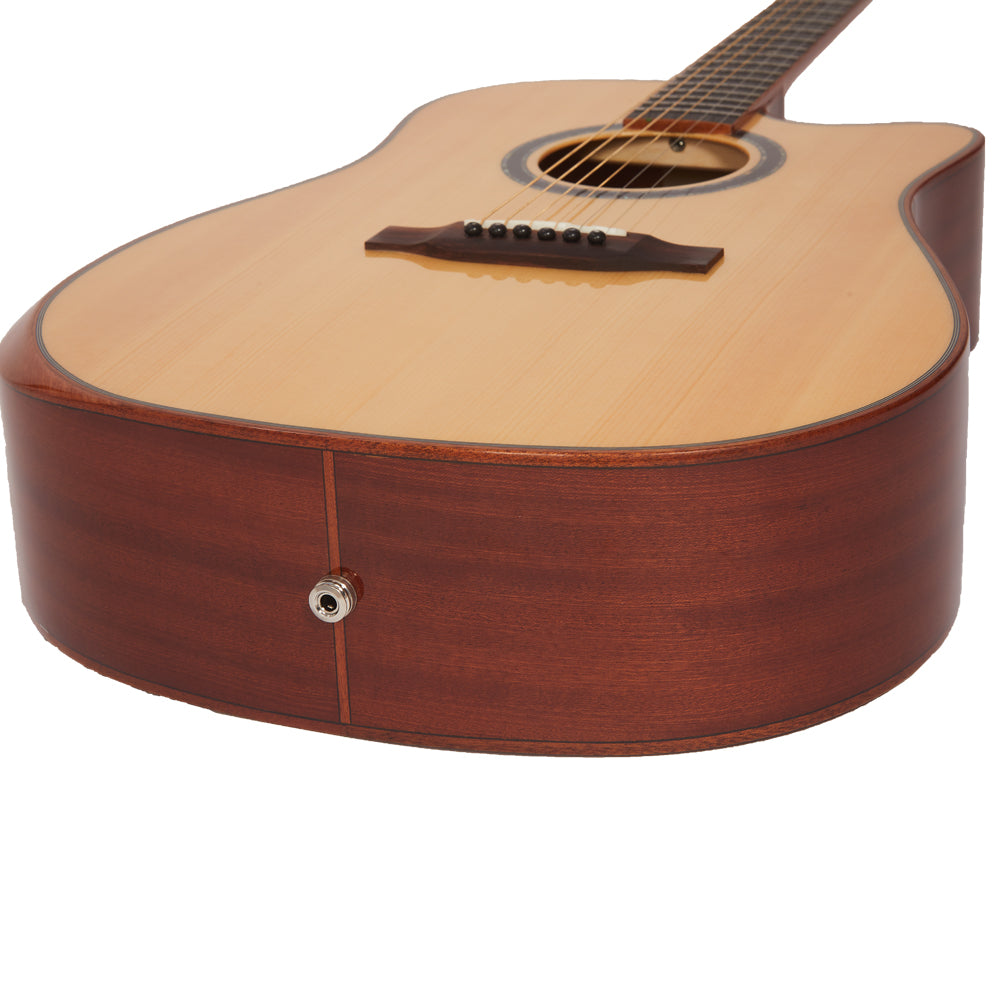 Vault DA60CE Premium Solid Spruce Top Electro Acoustic Guitar with Dual EQ and Armrest - Open Box