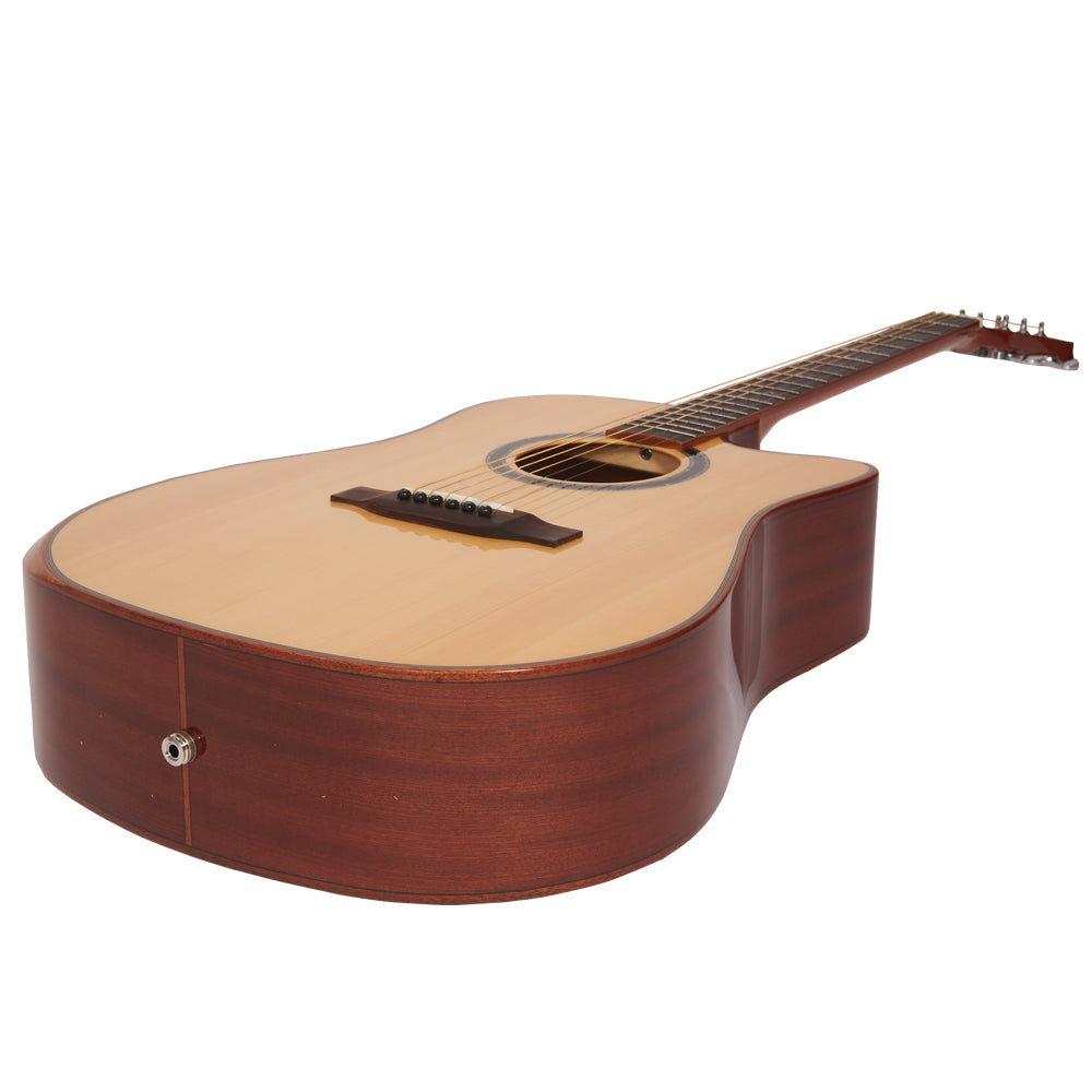 Vault DA60CE Premium Solid Spruce Top Electro Acoustic Guitar with Dual EQ and Armrest - Open Box