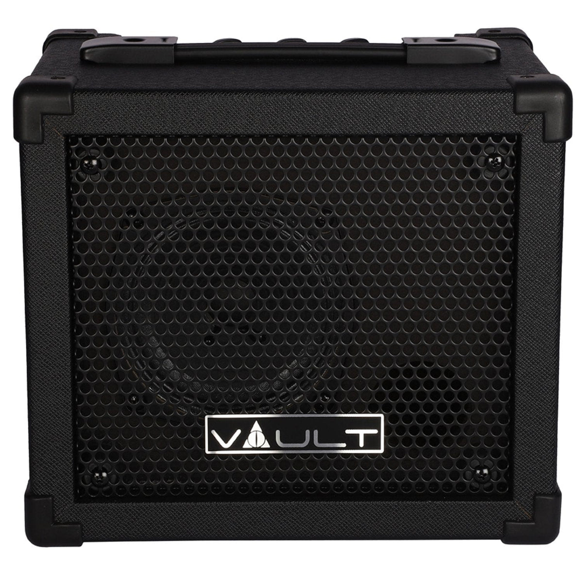 Vault Fury 15 Watt Digital Combo Guitar Amplifier with Effects and 36 pattern Drum Machine with Vault Buds Duo Dual Driver Earphones