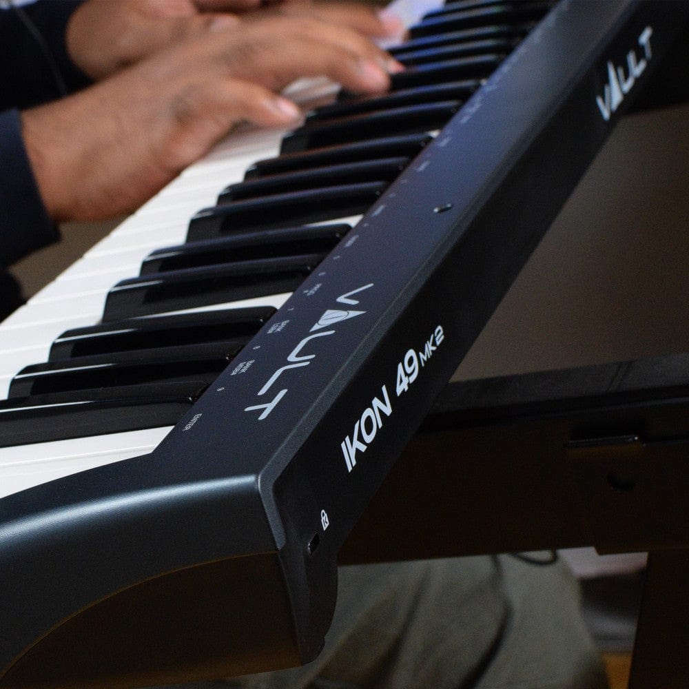 Vault Ikon MK2 49 Key Velocity Sensitive Midi Keyboard with Bitwig 8-Track Bundle with Vault Play True Wireless Earbuds