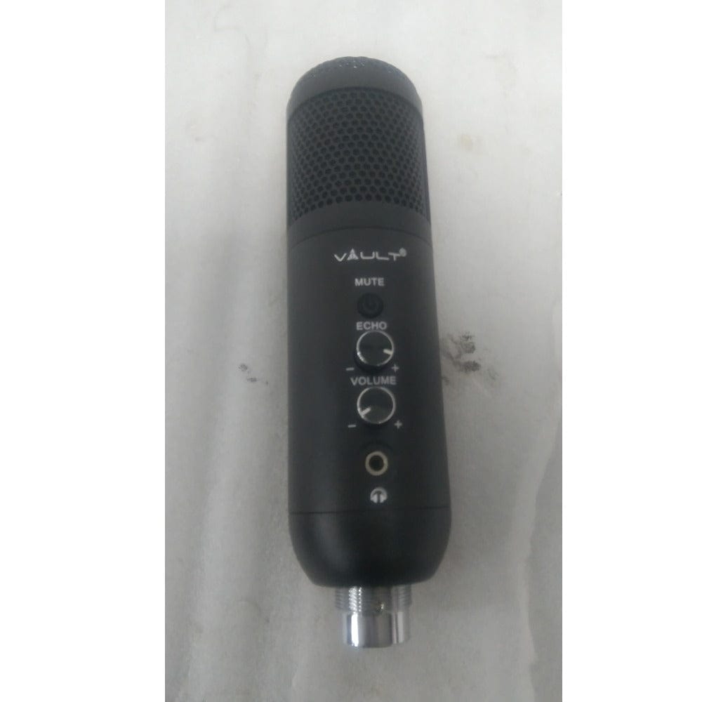 Vault UCM-FX USB Condenser Podcast Microphone Kit with built in headphone out Volume /Gain control and Mute button for Gaming, Podcasting, Conference Calls, Recording, Singing and Dubbing - (USB Mic - E01) - Open Box B Stock