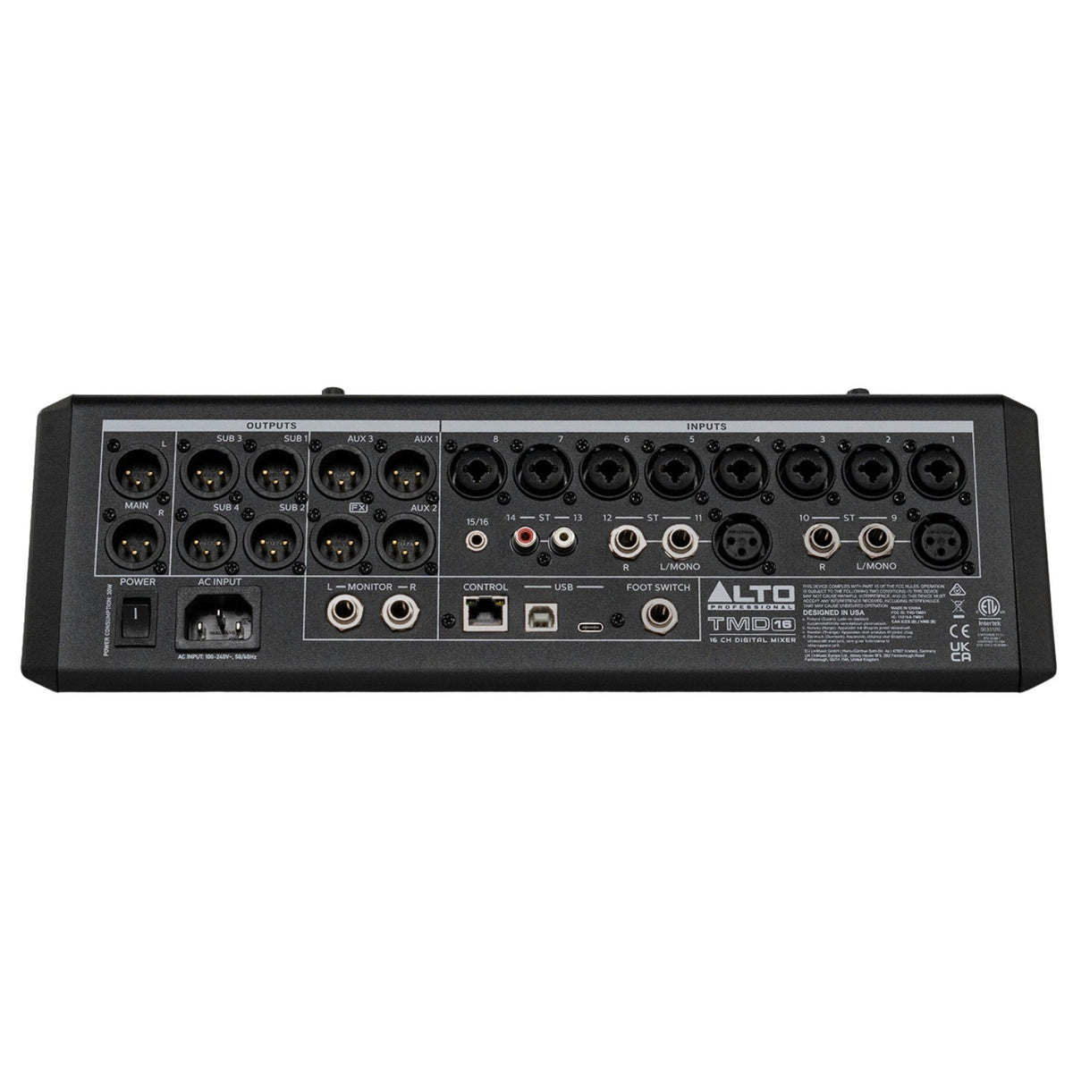 Alto TMD16 16-Channel Compact Digital Mixer with Bluetooth and USB