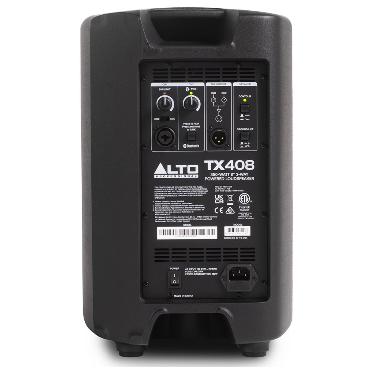 Alto TX408 350W 8-inch Powered Loudspeaker with Bluetooth