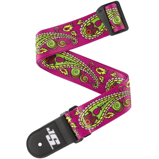 DAddario 50JS14 Paisley Purple Joe Satrani Woven Guitar Strap