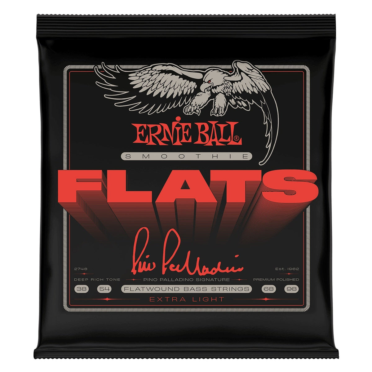 Ernie Ball Pino Palladino Smoothie Flats Electric Bass Strings - 38-98