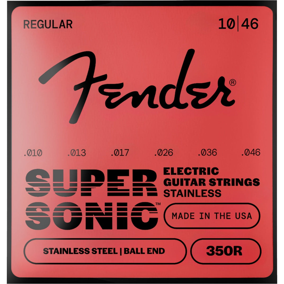 Fender SuperSonic 350 Stainless Steel Electric Guitar Strings - 010-.046