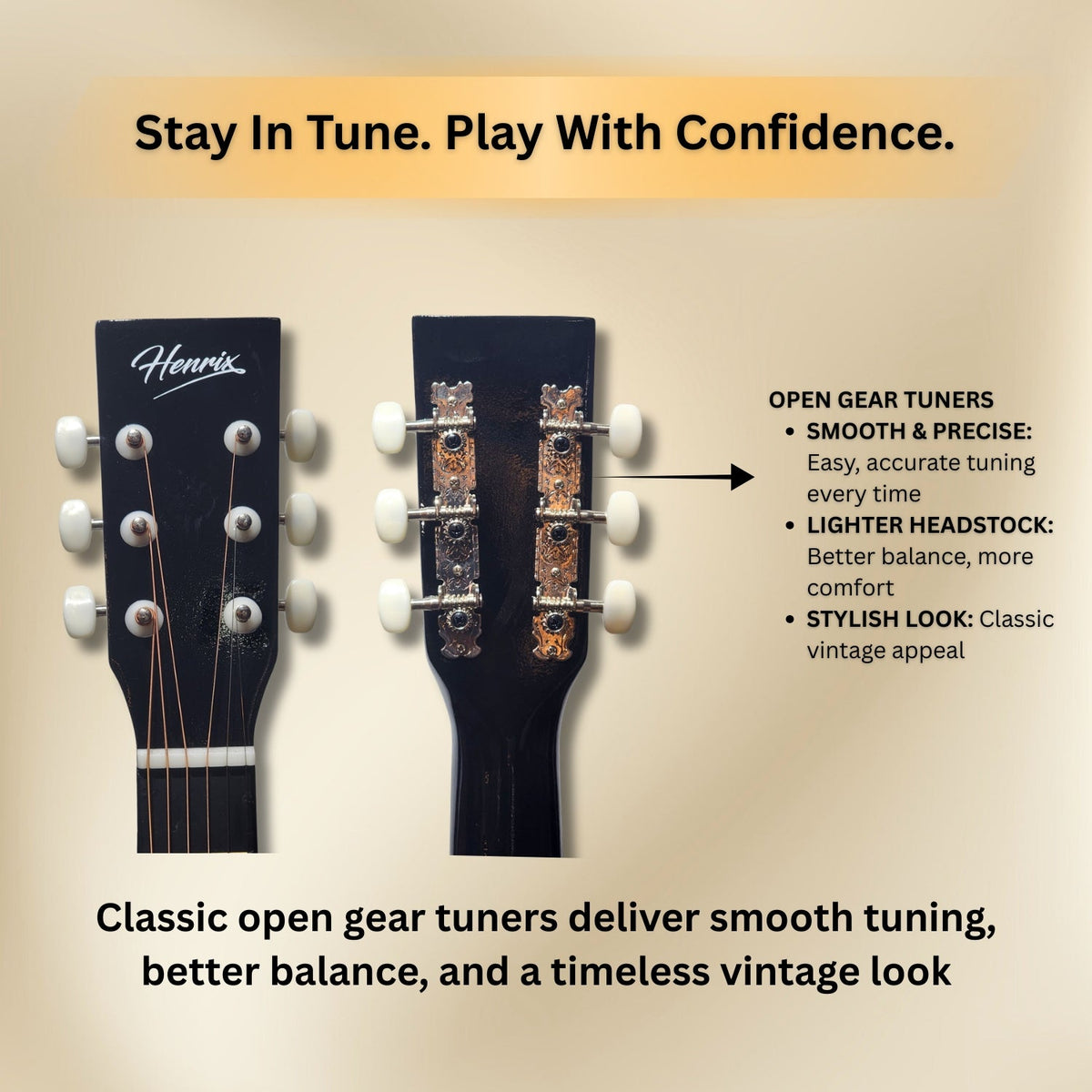Henrix 38c 38 inch Cutaway Acoustic Guitar
