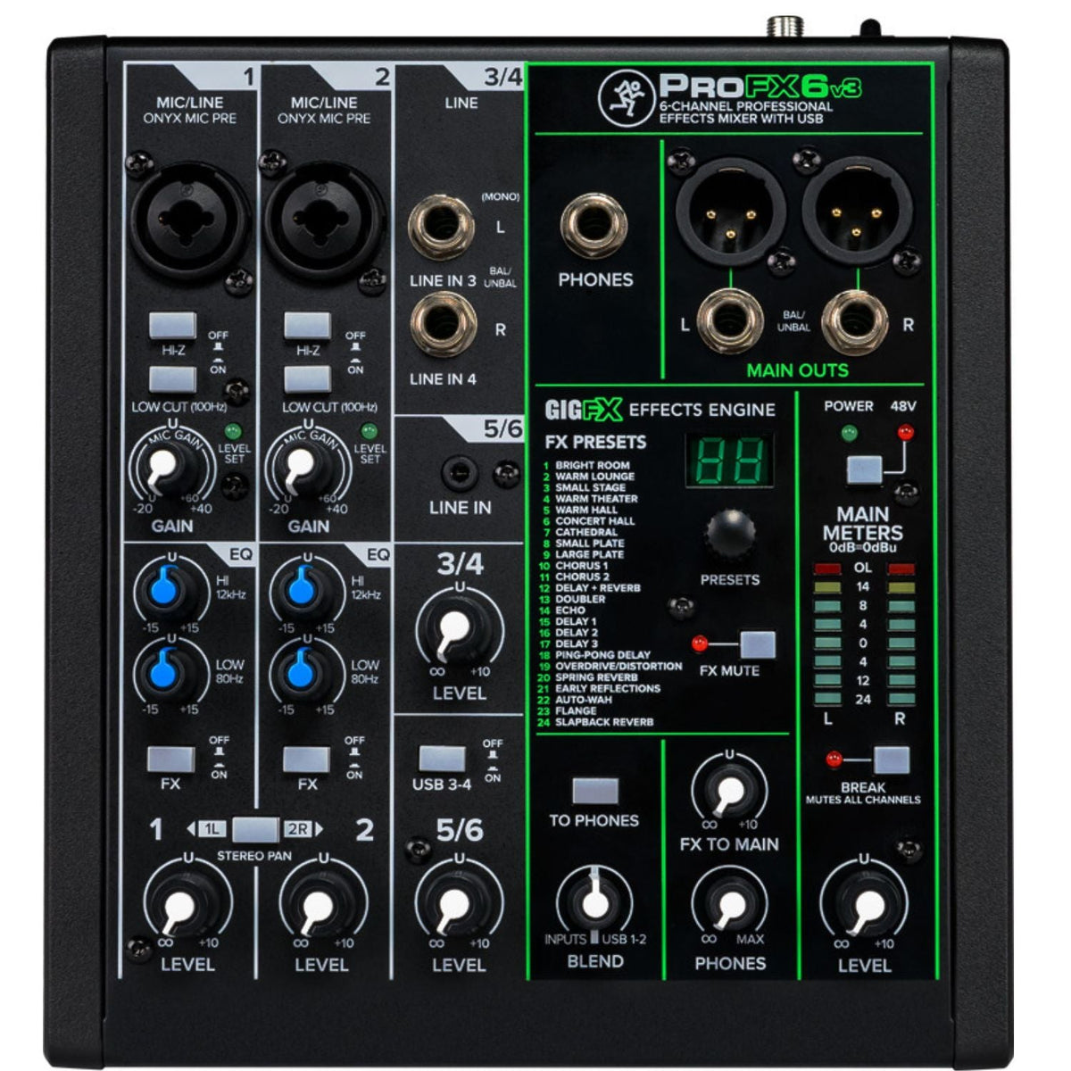 Mackie ProFX Battery Powered Analog Mixer