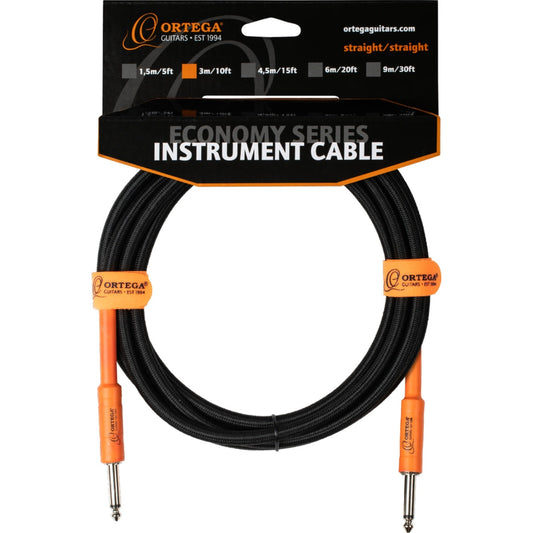 Ortega OECIS-10 10ft Economy Series Straight/Straight Instrument Cable