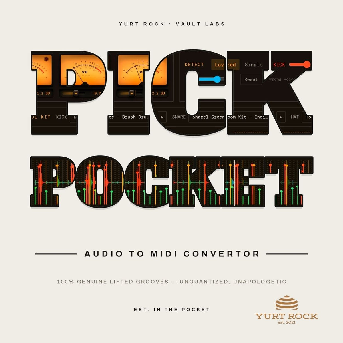 Yurtrock Pick Pocket - Audio to MIDI Drum Plug-In