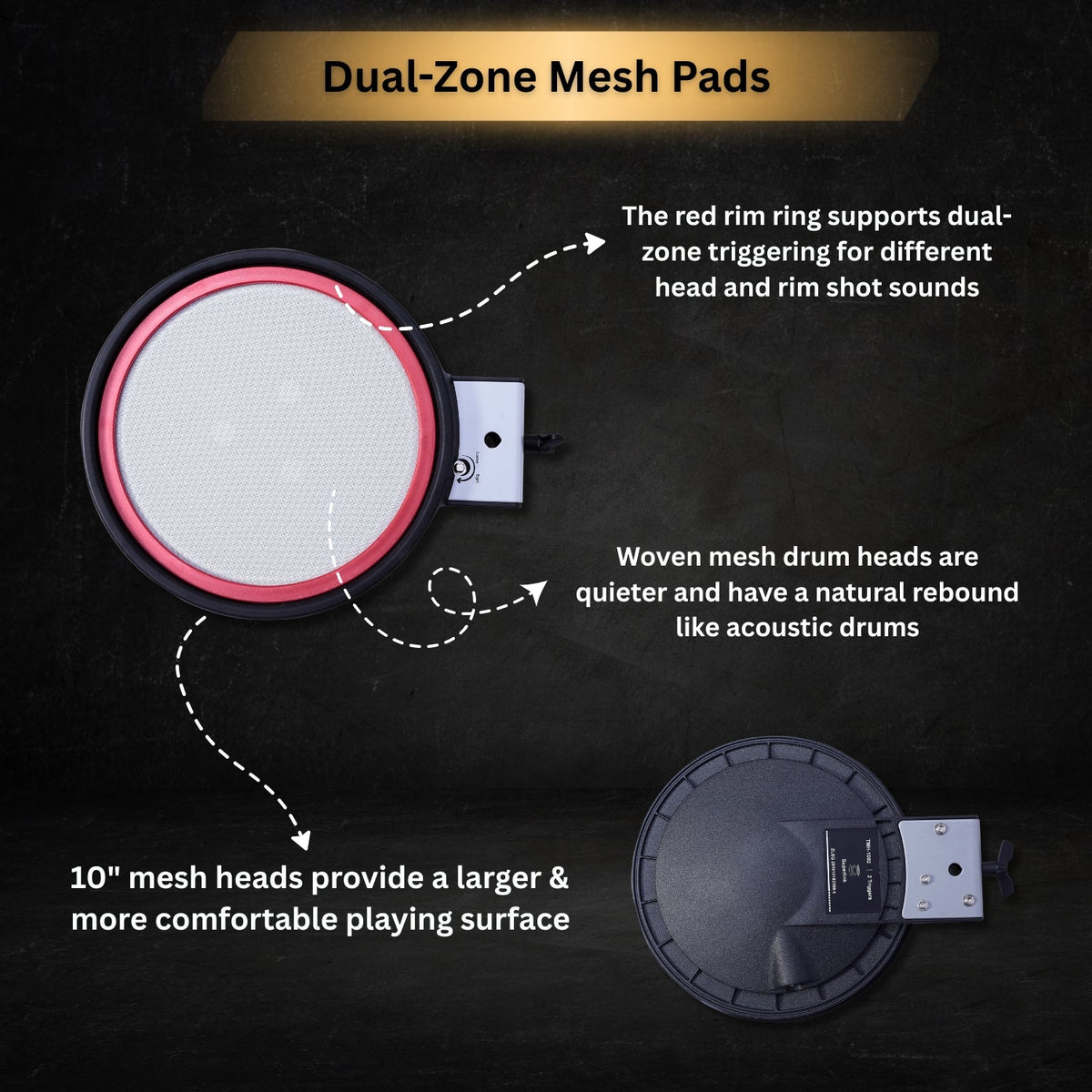 Vault Impact Fusion Electronic Drum Kit with Dual-Zone Mesh Pads, Advanced Drum Module, Cymbals & 300+ Sounds