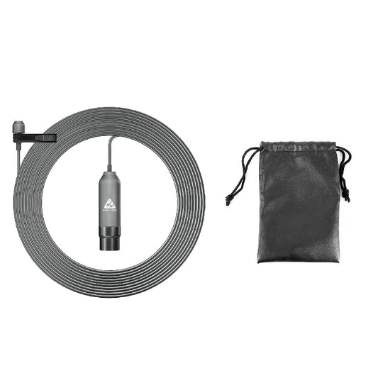 Audio Array AM-C15 All Metal Condenser Collar Microphone with XLR Audio Connector with Battery for DSLR & Smartphone