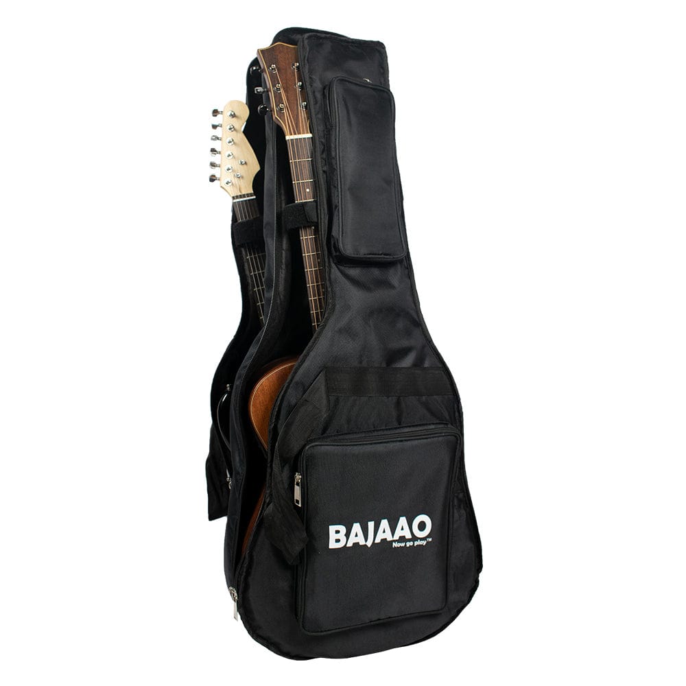 Bajaao Dual Guitar Gig Bag with 12mm Padding For One Acoustic & One Electric Guitar