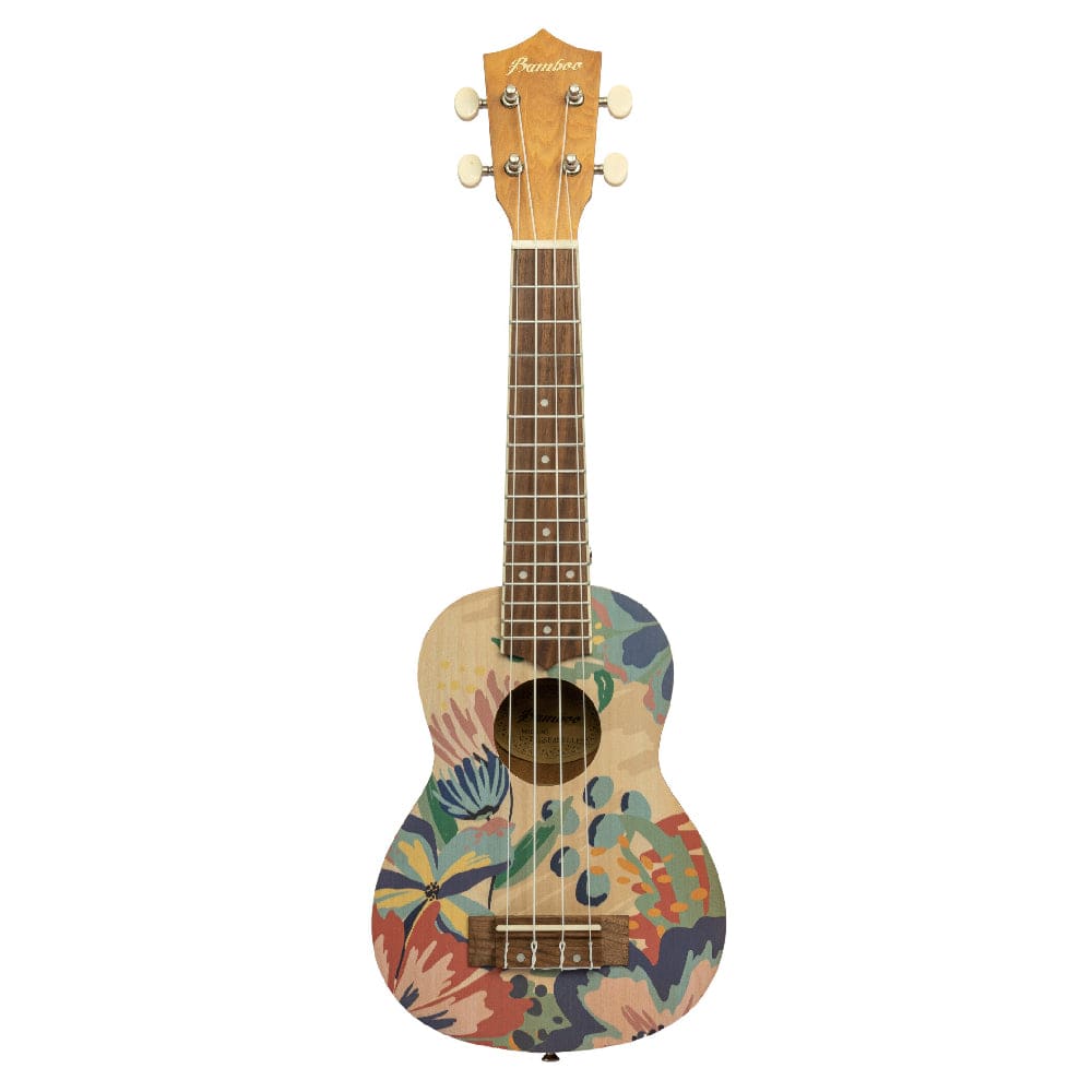 Bamboo New Generation Flower Line Series Soprano Ukulele with Gig Bag