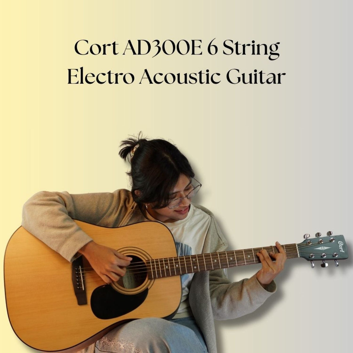 Cort AD300E 6 String Electro Acoustic Guitar