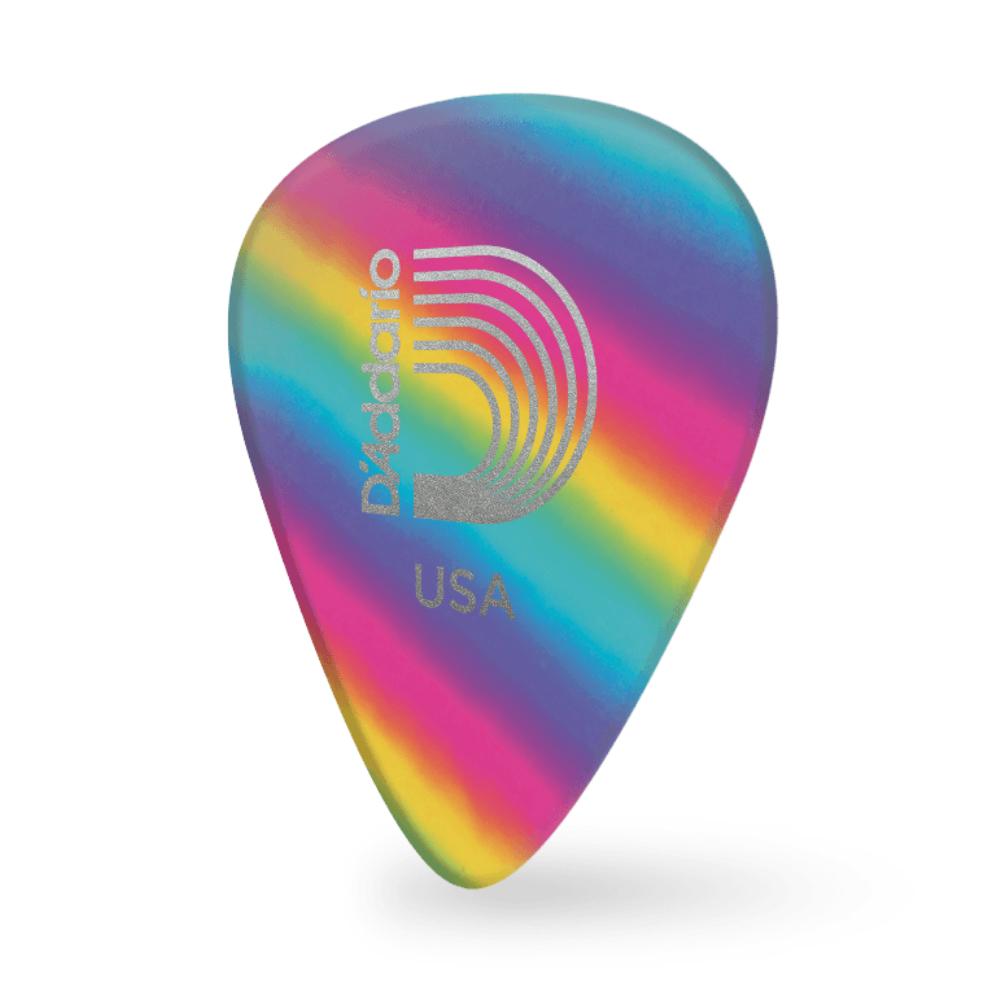 D'Addario Classic Celluloid Rainbow 0.50mm Light Gauge Guitar Pick