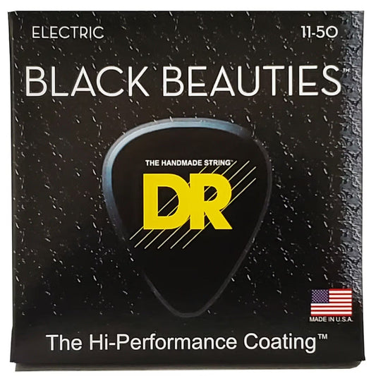 DR BKE-11 Black Beauties Heavy Electric Guitar Strings Set - .011-.050