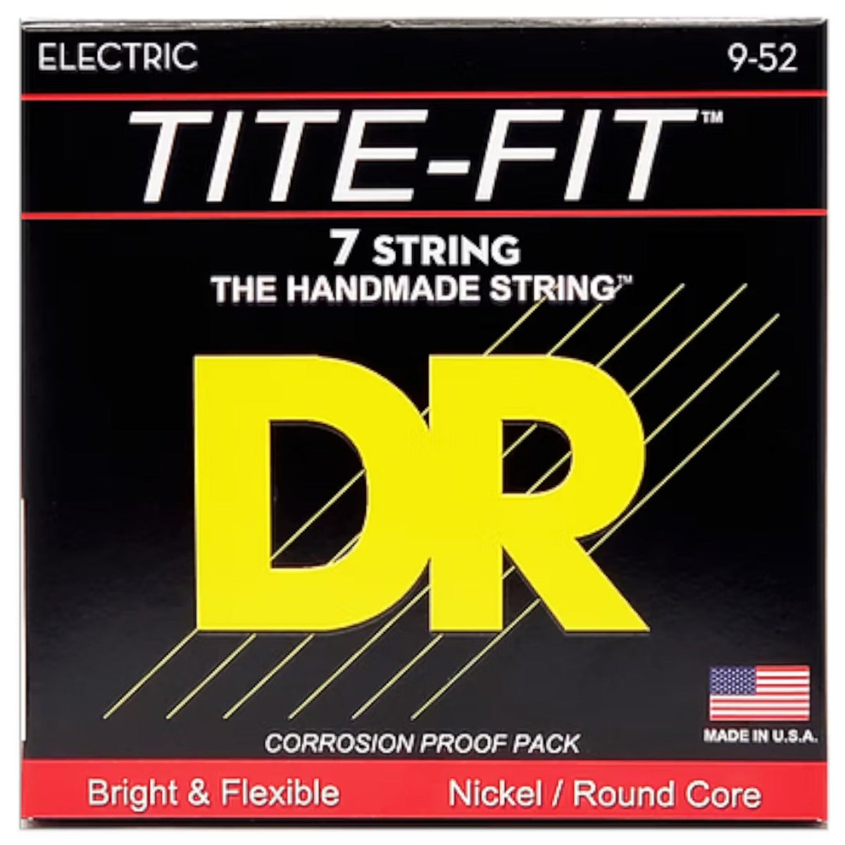 DR String LT7-9 Tite-Fit Light Electric Guitar 7 Strings Set - .009-.052